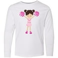 thumbnail image 3 of Inktastic Cheerleaders, Cute Girl, Brown Hair, Cheerleading Long Sleeve Youth T-Shirt, 3 of 5