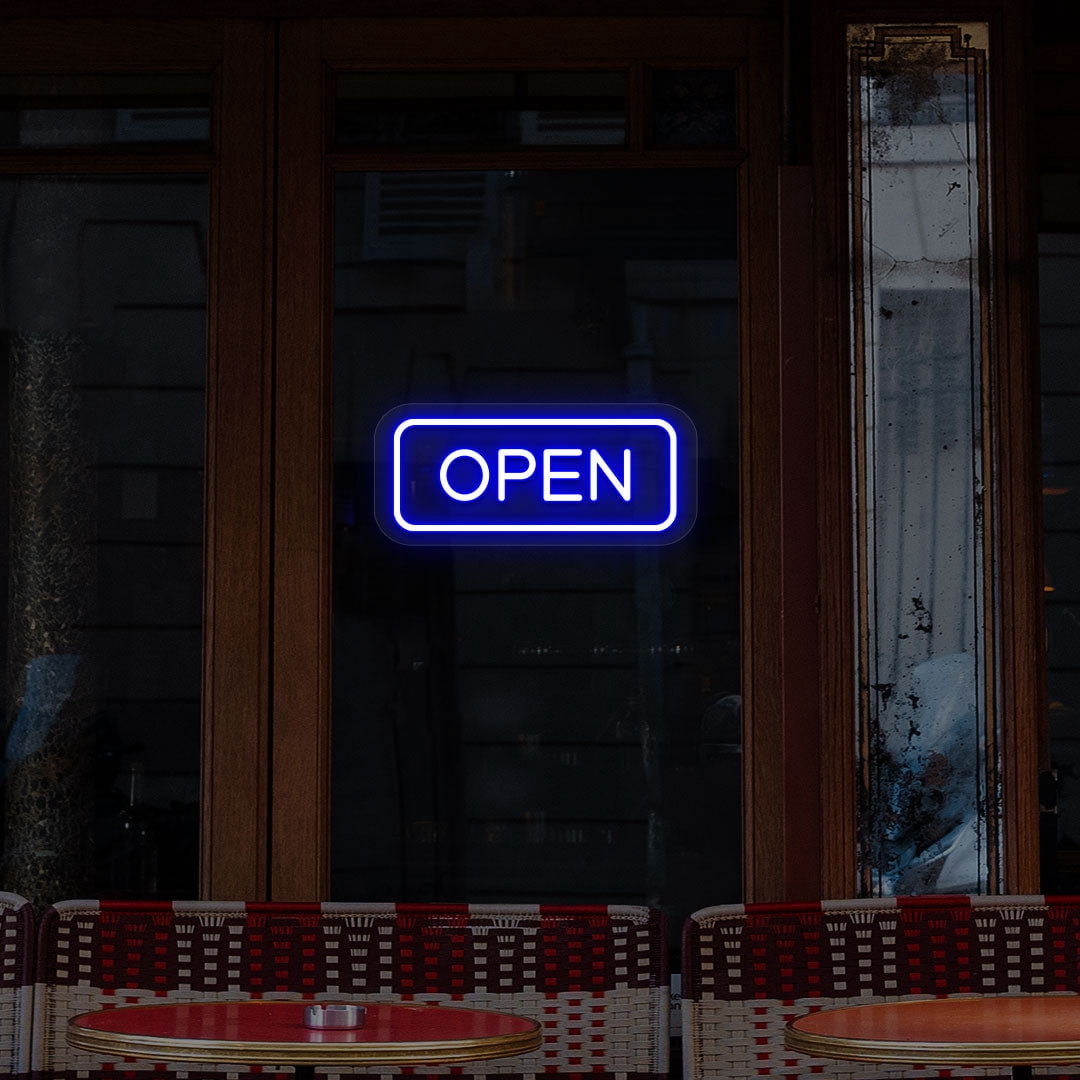 Open Sign Rectangle Shape (Pink, 16"(W)x7"(H))