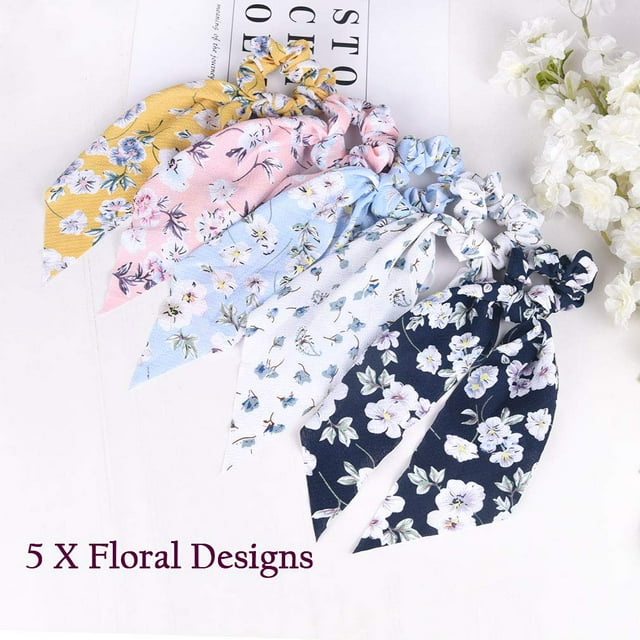 Pañuelo con estampado floral de chifón HUOGUO, 12 unidades