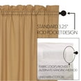 thumbnail image 3 of VHC Brands Simple Life Flax, Farmhouse Curtain Panel, Khaki, 96x40, 3 of 11