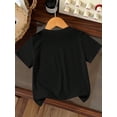 thumbnail image 3 of Young Girl's Slogan Print Round Neck Short Sleeve Tee Spring And Summer Casual T Shirt For Young Girl, 3 of 7