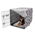 thumbnail image 2 of Butterfly Dog Crate Cover, Garden Scene of Plants Leaves and Tender Ornamental Flying Insects, Easy to Use Pet Kennel Cover for Dogs, 35" x 23" x 27", Eggshell and Multicolor, by Ambesonne, 2 of 6