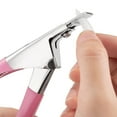 thumbnail image 3 of Folding Nail Filer Adjustable Stainless Steel Artificial Acrylic Fake False Tip Clippers Cutter Trimmer Manicure Pedicure Sharp Clip Tool For Salon Home Beauty Beetles (Pink, One Size), Pack of 1, 3 of 5