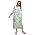thumbnail image 4 of Moomaya Printed Sleepwear Cotton Ruffled Border Womens Maxi Nightdress, 4 of 5