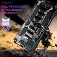 thumbnail image 5 of for Samsung Galaxy A22 4G (Not 5G) Camouflage Case, Heavy Duty Shockproof Protection Military Grade Built-in Magnetic Kickstand Boys Man Camo Cover for Samsung Galaxy A22 4G MC Marble Black, 5 of 13