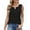 Black, variant on Women's Solid Color V Neck Stretch Sleeveless Loose Chiffon Vest Women Tops Workout Bandage Top for Women Shirt with Strings 1975 Crop Top Athletic Cropped Top A Tops for Women Polyester Top Women