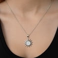 thumbnail image 4 of Collar De Sol Con Centros De Zirconia Para Mujer Plata 925 Plateado, 4 of 5