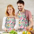 thumbnail image 5 of Pioneer Flower Floral Print Pattern Apron-Garden Aprons for Women with Pockets-Cotton Linen Waterproof Kitchen Cooking Gardening Aprons Adjustable for Kitchen,Cooking,BBQ and Salon 33x27 Inch, 5 of 7