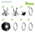 thumbnail image 2 of 8 piezas de repuesto, tapa inferior del tarro de cuchillas de hielo, juntas de goma 4902 y Kit de pasador de acoplamiento, accesorios compatibles para licuadora, 2 of 5