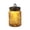 Yellow, variant on Colored Vintage Glass Jar,Embossed Kitchen Canister with Pumpkin Knob Lid for Sugar,Coffee,Candy,Grain Storage,Textured Glass Airtight Food Storage Container,Brown