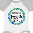 thumbnail image 4 of Inktastic Grandpa's Favorite Girl Blue Flower Wreath Girls Baby Bodysuit, 4 of 5