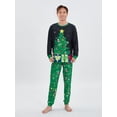 thumbnail image 3 of Co.MMehjri Family Matching Christmas Pajamas, Baby Romper/Christmas Tree Snowflake Print Long Sleeve Tops Pants Sleepwear Set, 3 of 9