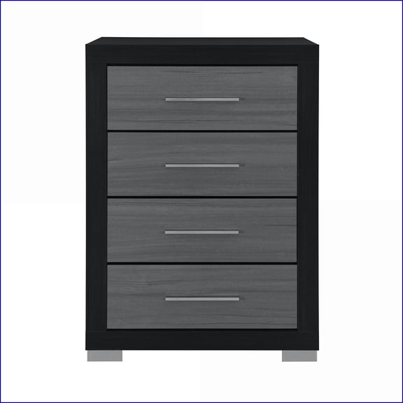 Chests | Modern Black & Grey Two-Toned with Spacious Drawers | Solid Wood MDF