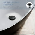 thumbnail image 6 of Matte Black Universal Bathtub Drain Stopper, Pop up Brass Tub Drain Stopper, EZ Install, 6 of 9