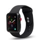 Apple Watch Soft Silicone Bands 42mm/44mm, Dual Locking Stud Wristband for iWatch Apple Watch Series 1/2/3/4/Nike+ - Black - image 1 of 2