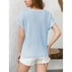 thumbnail image 4 of Blusa de Mujer con Botones y Corta en Azul M, 4 of 7