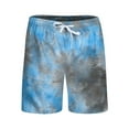 thumbnail image 4 of Workout Shorts Women Fashionable Printed Drawstring Summer Elastic Waist Casual Lightweight With Pockets Cargo Gym Bike Pull On Jogger Mint Green Short Pants Sizes L, 4 of 5