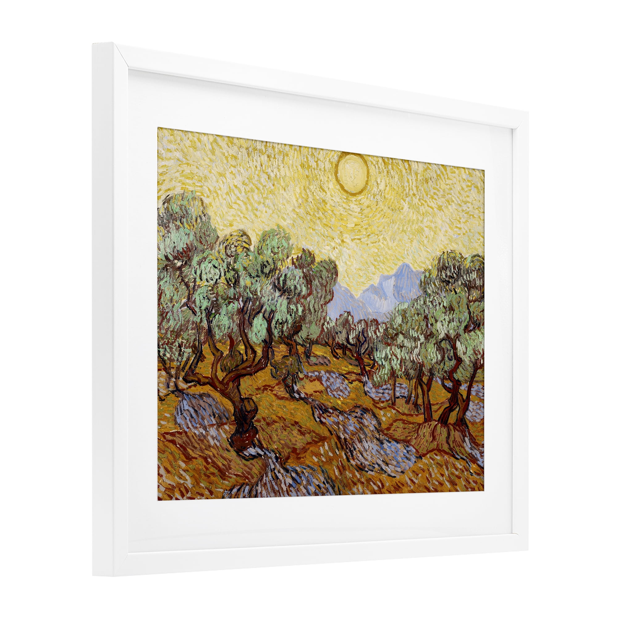 Stupell Industries Olive Trees Van Gogh White Framed Print Under Glass, design by Vincent Van Gogh