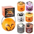 thumbnail image 2 of Diy Slime Kit Slime Toys Squishy Toys Halloween Pumpkin Bucket Lantern Children'S Portable Candy Jar Slime Mold Play Set Toy Non Sticky,Super Soft Sludge Toy, 2 of 7