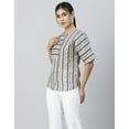 thumbnail image 5 of Moomaya Womens Printed Summer Top, Button Down Cotton Shirt Top, 5 of 7