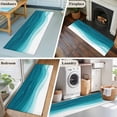 thumbnail image 5 of Ombre Teal Waves 2'x6' Runner Rugs for Hallway Kitchen Bedside Non Slip Washable, Abstract Art Gradient Modern Entryway Rug Runners with Rubber Backing, Long Carpet Runner for Laundry Room, 5 of 8