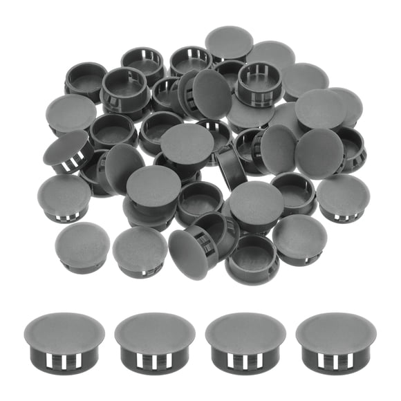Uxcell 64PCS 6mm Red-brown Plastic Hole Plugs, Flush Type Panel Hole Caps