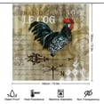 thumbnail image 3 of Chickens Print Shower Curtain Set Rustic Bathroom Set Farmhouse Rugs Toilet Lid Cover Bath Mat Farm Animals Shower Curtain, 3 of 8