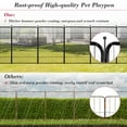 thumbnail image 3 of Jhsomdr 40" Height Heavy Duty Metal Dog Playpen 12 Panels Exercise Pens Foldable Fence, with Gates Indoor Outdoor for RV Camping Yard, 3 of 9