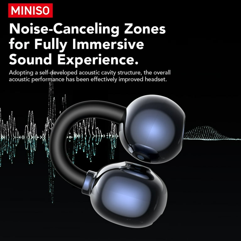 Miniso MS212-Clip-on Earbuds, Heart Rate Bluetooth Noise