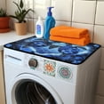 thumbnail image 3 of ZIATUBLES Washing Machine Top Dust Cover Washer and Dryer Top Protector Mat for Laundry Room Versatile Home Kitchen Decor Accessories, 24 x 19.7 Inch, Turtle Hibiscus Flower Love Heart, 3 of 7