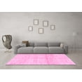 thumbnail image 3 of Ahgly Company Indoor Round Solid Pink Modern Area Rugs, 4' Round, 3 of 4