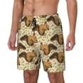 thumbnail image 1 of Balery Cute Squirrel with Green Leaves Bañador para hombre, shorts de playa de secado rápido con entrepierna y forro de compresión-X-Large, 1 of 6