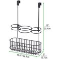thumbnail image 4 of mDesign Steel Over Cabinet Door Hair Care/Styling Tool Storage Basket - Black, 4 of 6