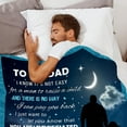 thumbnail image 2 of to My Dad Blanket from Daughter Son Ultra-Soft Micro Fleece Throw Blankets Grateful Father''s Day Birthdays Gift for Home Bed Sofa Travel Fuzzy Flannel Lightweight Gifts Idea 60" x 50", 2 of 6