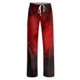 thumbnail image 6 of WTOBBY Women's Festive Halloween Print Drawstring Waist Casual Pants with Vibrant Designs, Comfortable Trousers Cut for Autumn Celebrations and Everyday Fun Wear,Deep Red XL, 6 of 6
