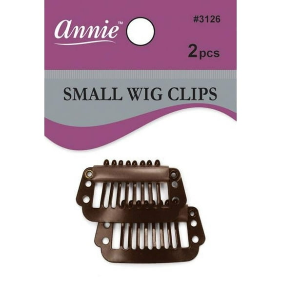 ANNIE - Small Wig Clips 2PCs BROWN #3126