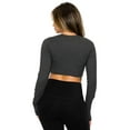 thumbnail image 3 of Women’s Seamless Athleisure Long Sleeve Top, Black, S, 3 of 4