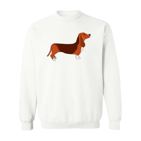 Dachshund Drawing Sweatshirt Women -SPIdeals Designs Female Large