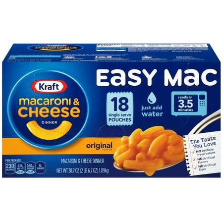 Easy Christmas Desserts Kraft Product of Kraft Easy Mac Macaroni & Cheese Dinner, 18 pk./38.7 oz. ()