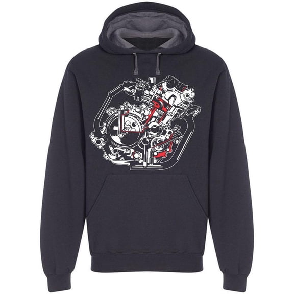 Motorcycle: Build Hoodie Men -Image by Shutterstock, Male Medium