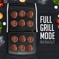 thumbnail image 2 of OVENTE Electric Panini Press Sandwichera, parrilla de interior de 1500 W con placas con revestimiento antiadherente, control de temperatura y bandeja de goteo extraíble, abre 180 grados para adaptarse, 2 of 5