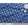 thumbnail image 3 of Soimoi Blue Silk Fabric Circle & Triangle Geometric Decor Fabric Printed Yard 42 Inch Wide, 3 of 3