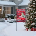 thumbnail image 2 of DIYMAG Merry Christmas Flag Plus Flag Stand Pole Set, 12x18 Inch Double Sided Small Burlap Holiday Red Yard Decoration Merry Christmas Flag with Flag Stand, 2 of 7