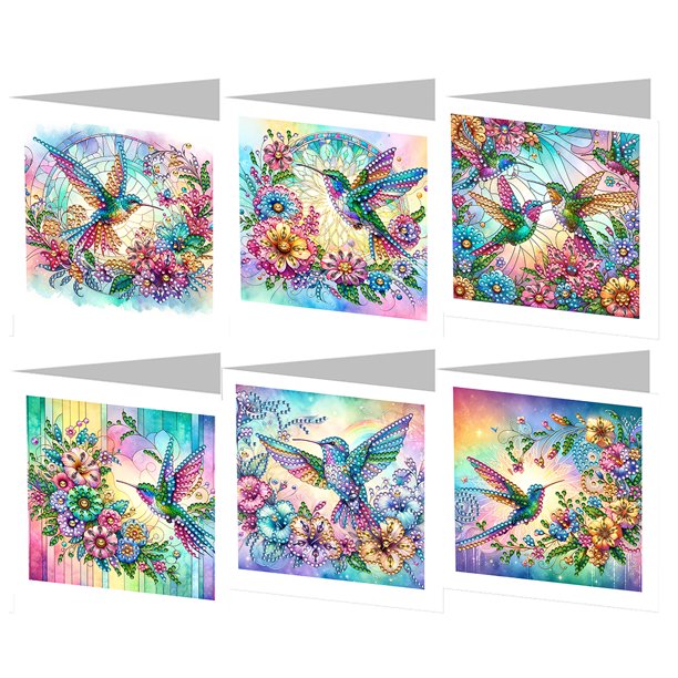 Tarjeta Deseos Diarios Diamantes Pintura Artesanal 6 Uds. Forma Especial
