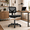 Black, variant on Kelno Small Desk Chair with Wheels Adjustable Computer Desk Chair with Lumbar Support Mesh Ergonomic Low-Back Office Chair, Pink