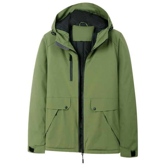 Patlollav Clearance Outdoor Charge Coat,Mens and Womens Winter Warm Windproof and Rainproof Mountaineering Suit,Work Suit