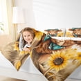 thumbnail image 3 of Erosebridal Bow Highland Bull Twin Comforter Sets for Kids Girls, Watercolor Sunflower Bedding Set, 3 of 6