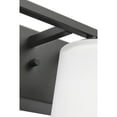 thumbnail image 5 of Vertex Collection Three-Light Matte Black Etched White Glass Contemporary Bath Light, 5 of 12