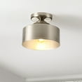 thumbnail image 4 of SAFAVIEH Fenton 10 in. Industrial Brushed Nickel Iron Mount Light with Nickel Iron Shade, 4 of 8