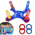 thumbnail image 5 of Juego de juegos de juguetes para piscina, juego de lanzamiento de anillo cruzado inflable de baloncesto para piscina y lanzamiento de anillo inflable, juguetes de piscina para niños para ado, 5 of 5